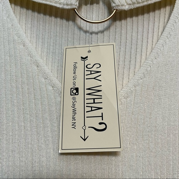 Say What? Ivory Sweater Dress Size XL NWT - Picture 3 of 7